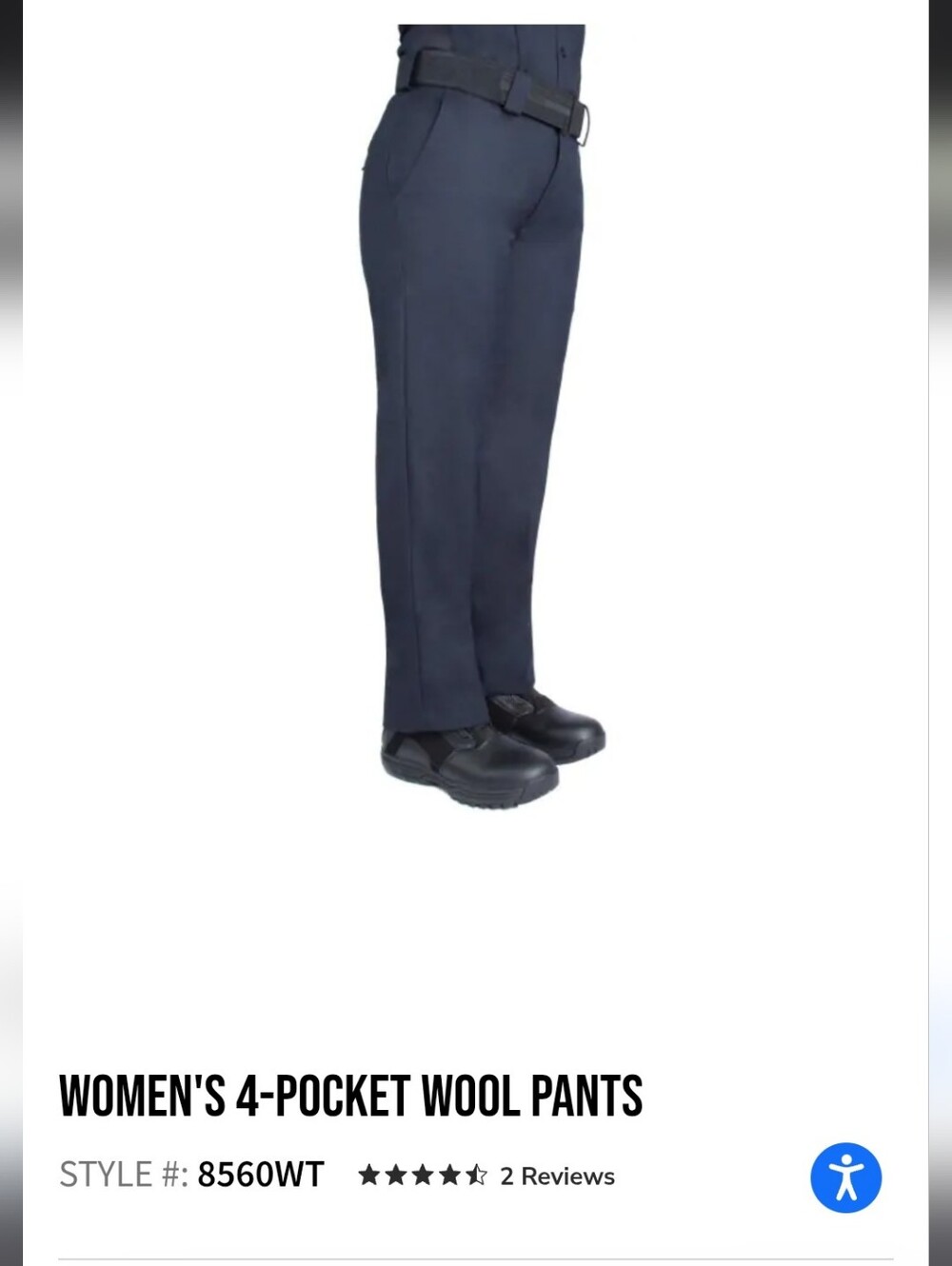 NWT Blauer Women's Straight-Leg 4 Pocket Pants in Navy Blue Workpants (Size: 16)